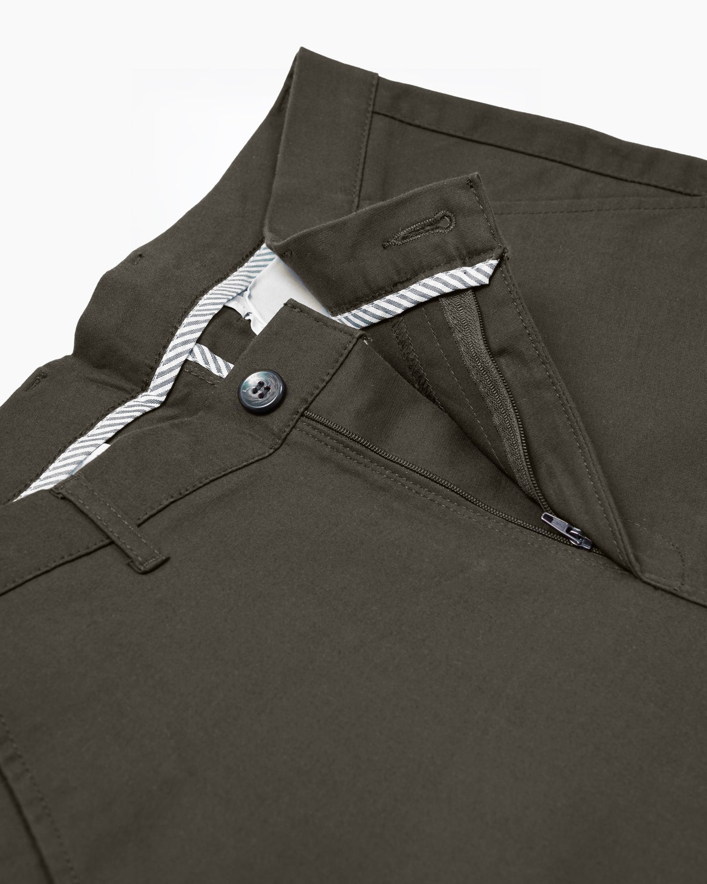 Cotton Casual Pants Coffee Brown - A
