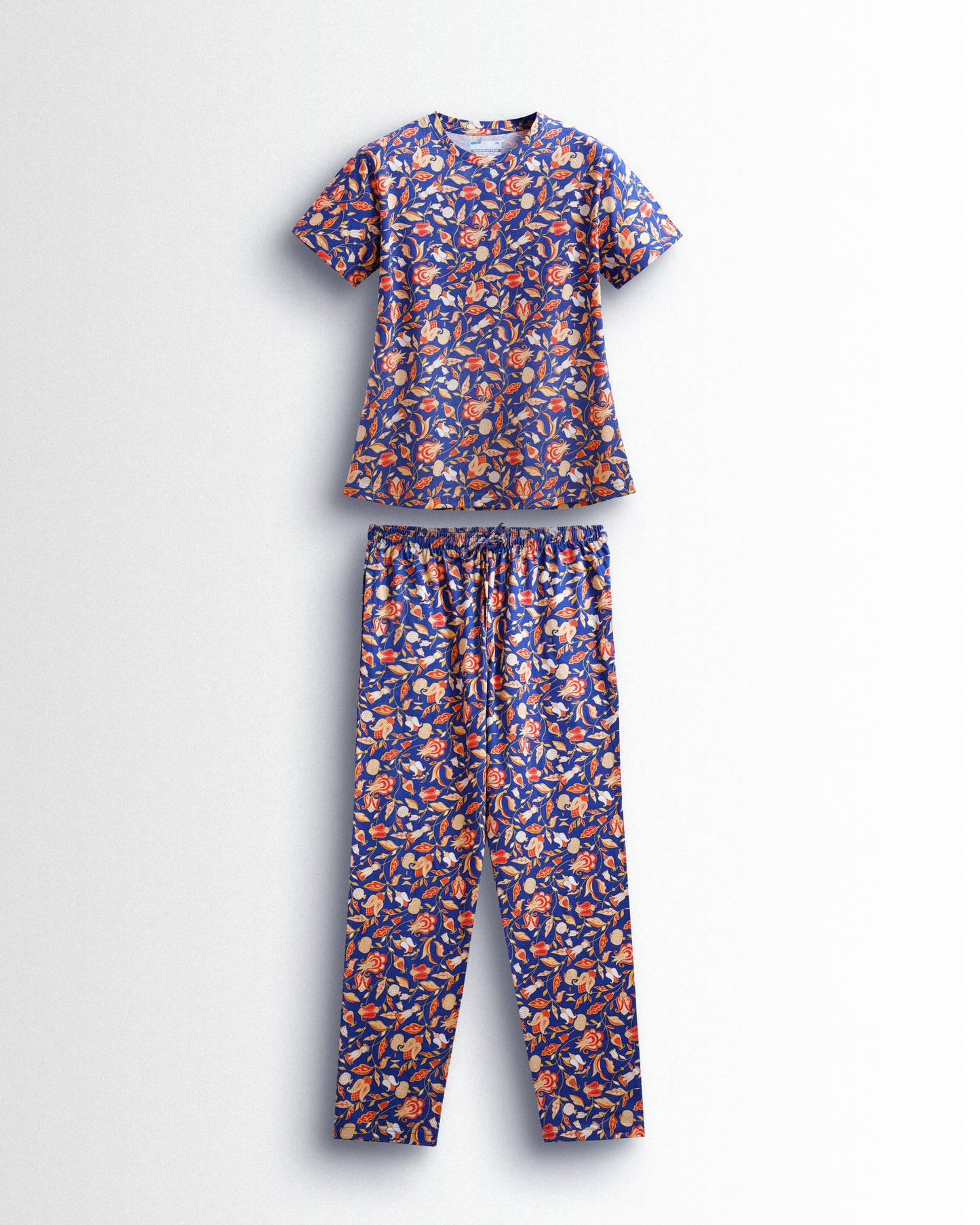 Women's Co ord set Navy Golden Flower
