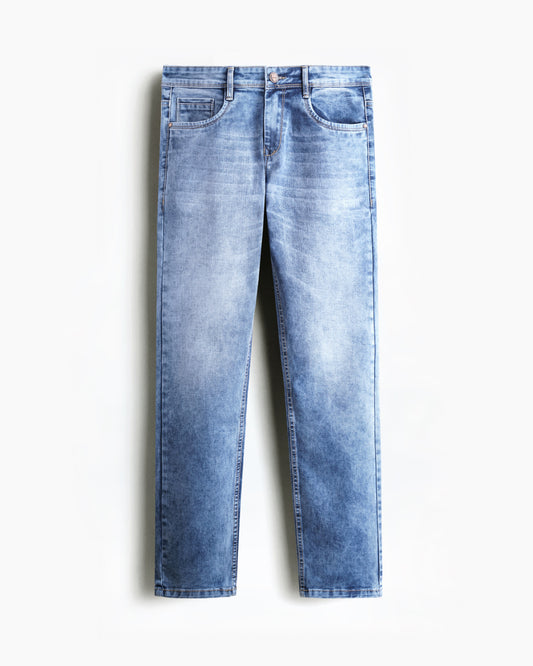 Regular Cotton Jeans Pant Light Blue