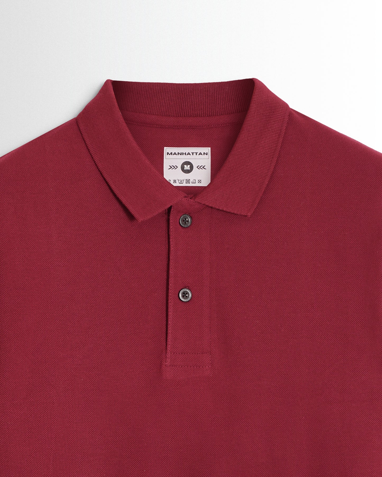 Cotton Polo Full Sleeve Unisex Burgundy Without Pocket
