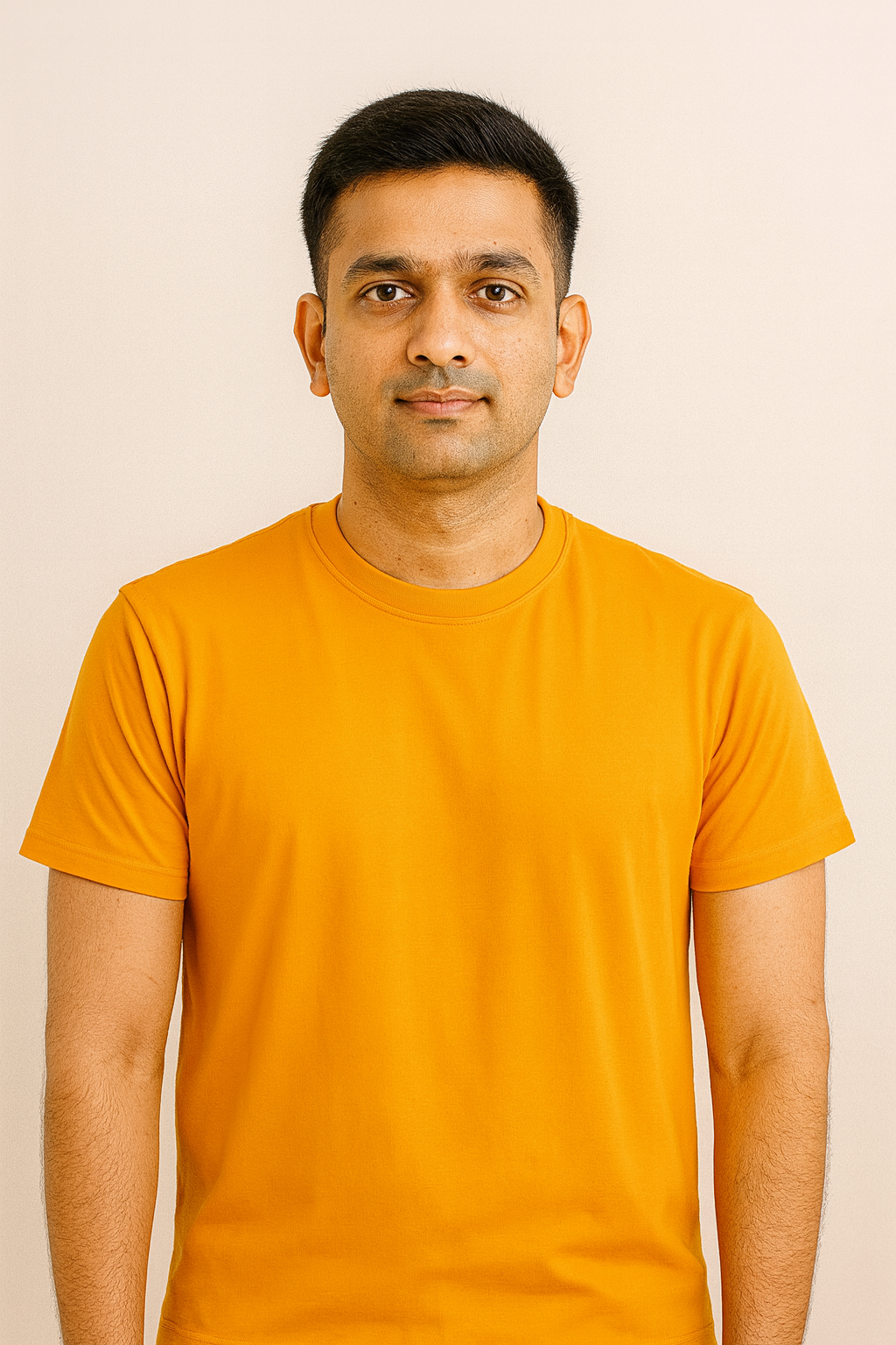 Basic Regular Fit T Shirts Unisex Golden Mustard