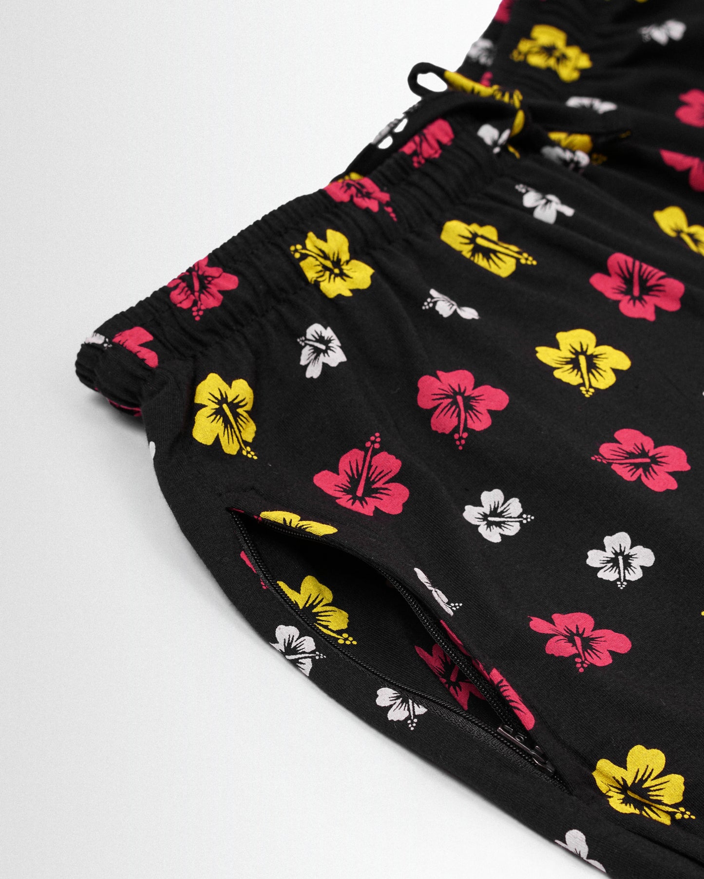Women's Co ord set Black Yellow Flower