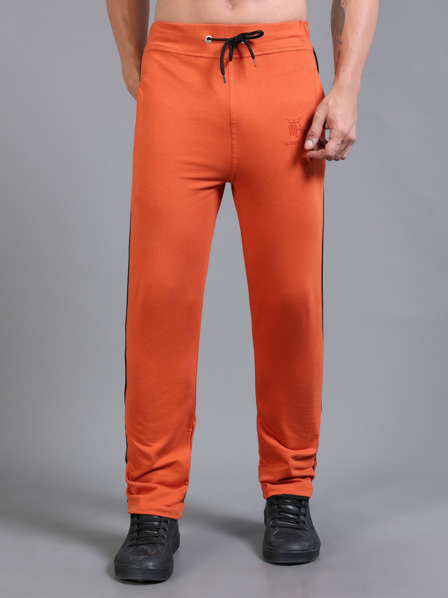 Premium Cotton Rust Track Pant Regular Fit
