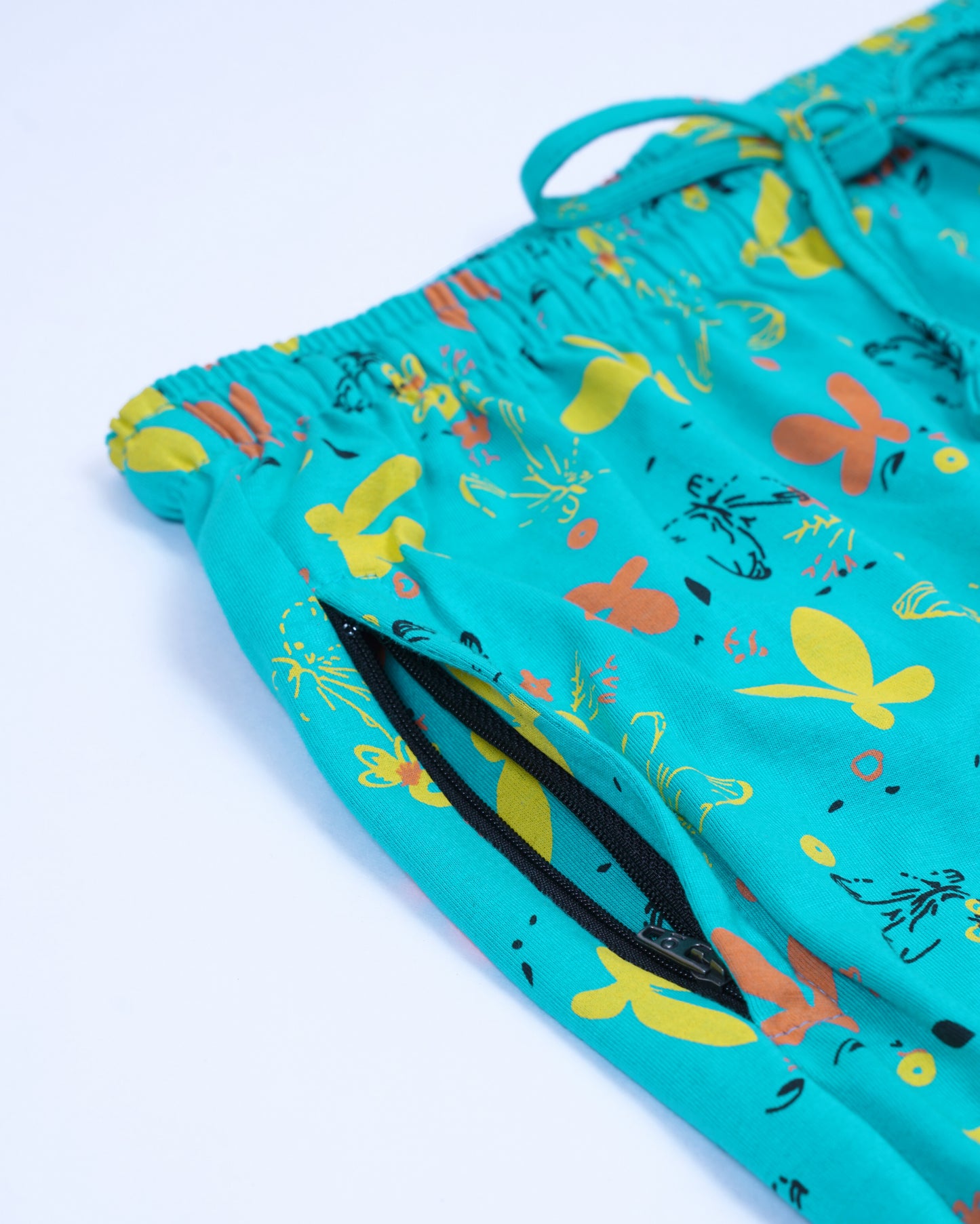 Women's Co ord set Jade Green flowers