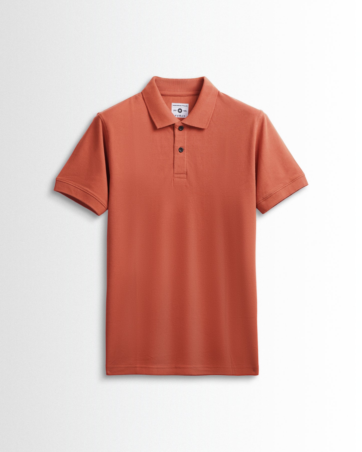 Pure Cotton Polo Plain T Shirts (Rust) Without Pocket