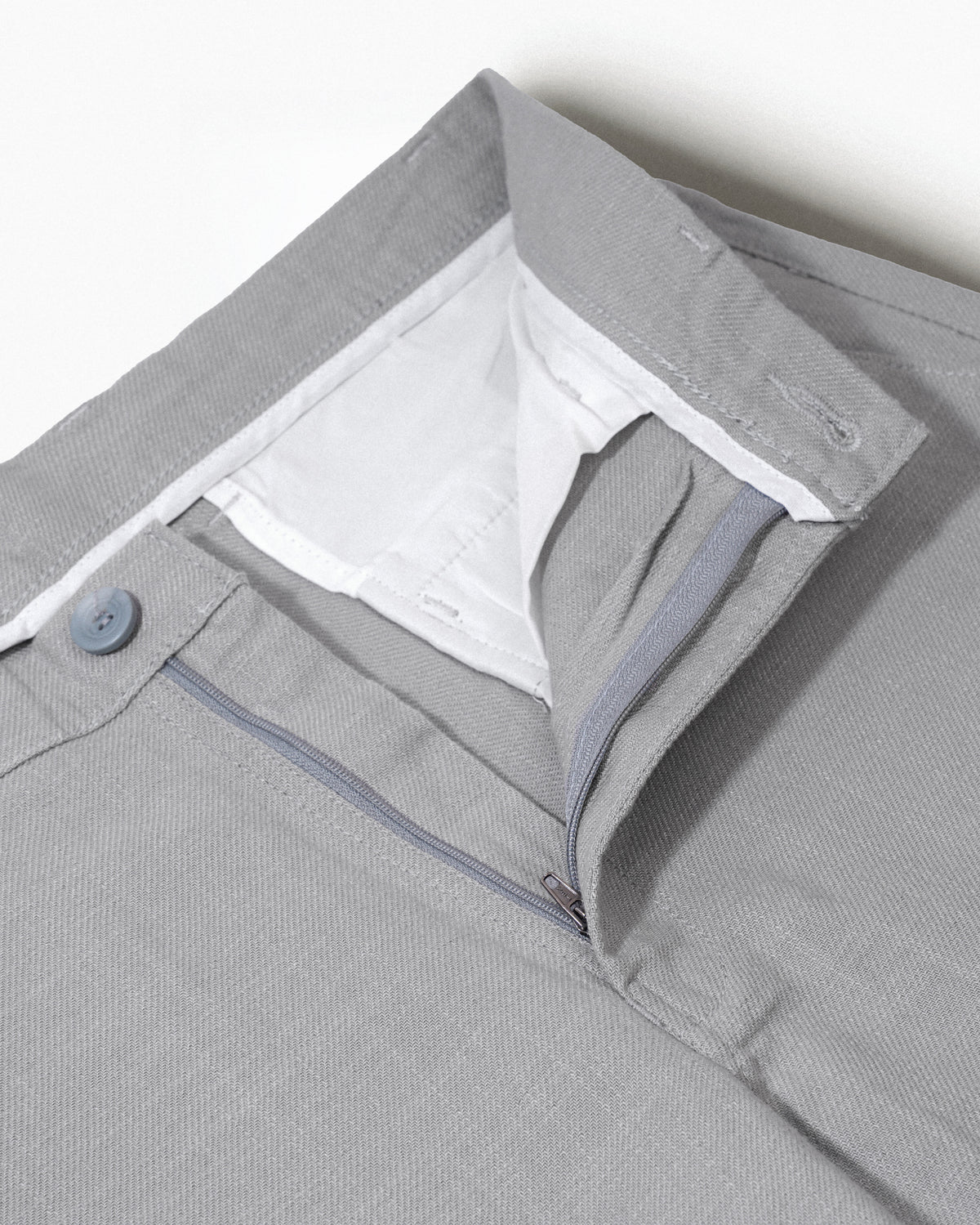 Cotton Casual Pants Ash Grey Linen