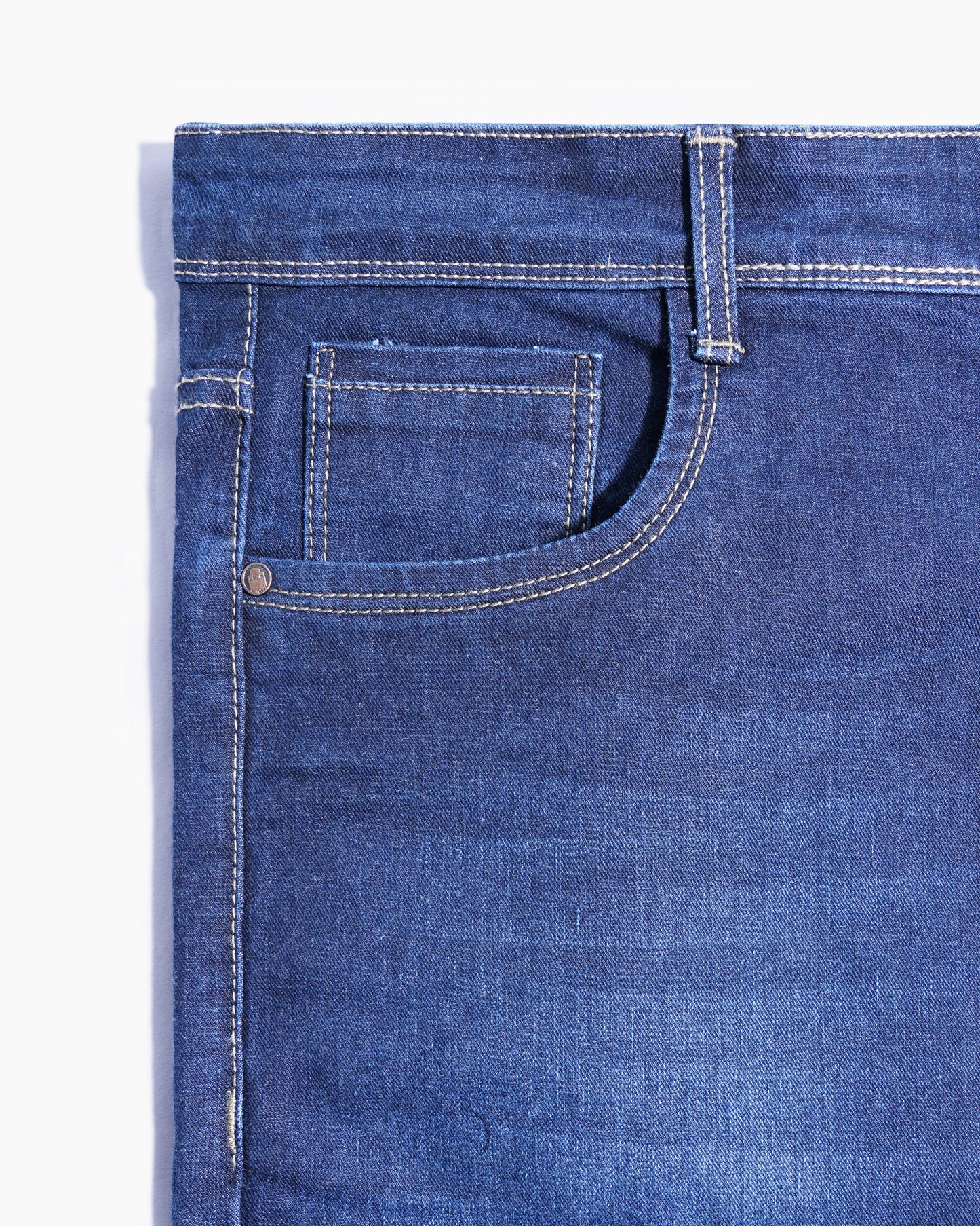 Regular Cotton Jeans Pant Dark Blue