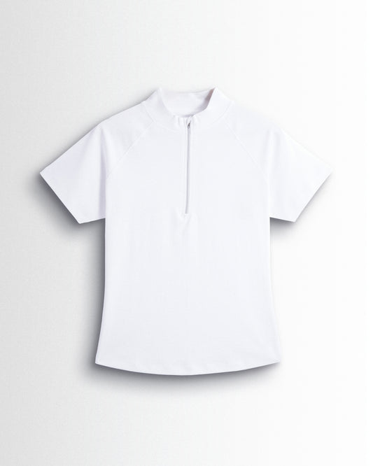 Womens Hineck Zipper White