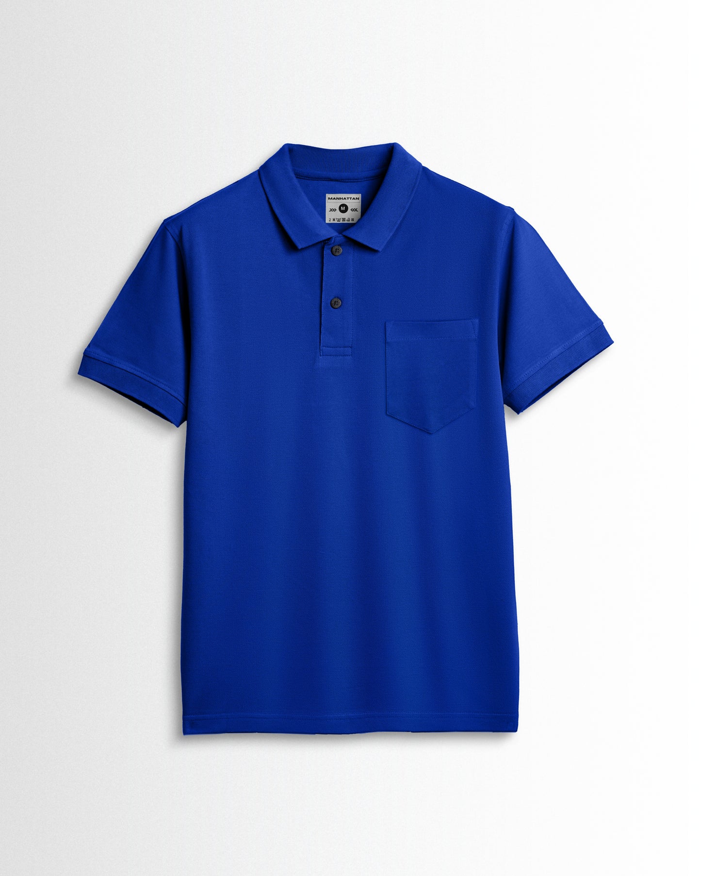 Pure Cotton Polo Pocket T Shirts (Azure Blue)