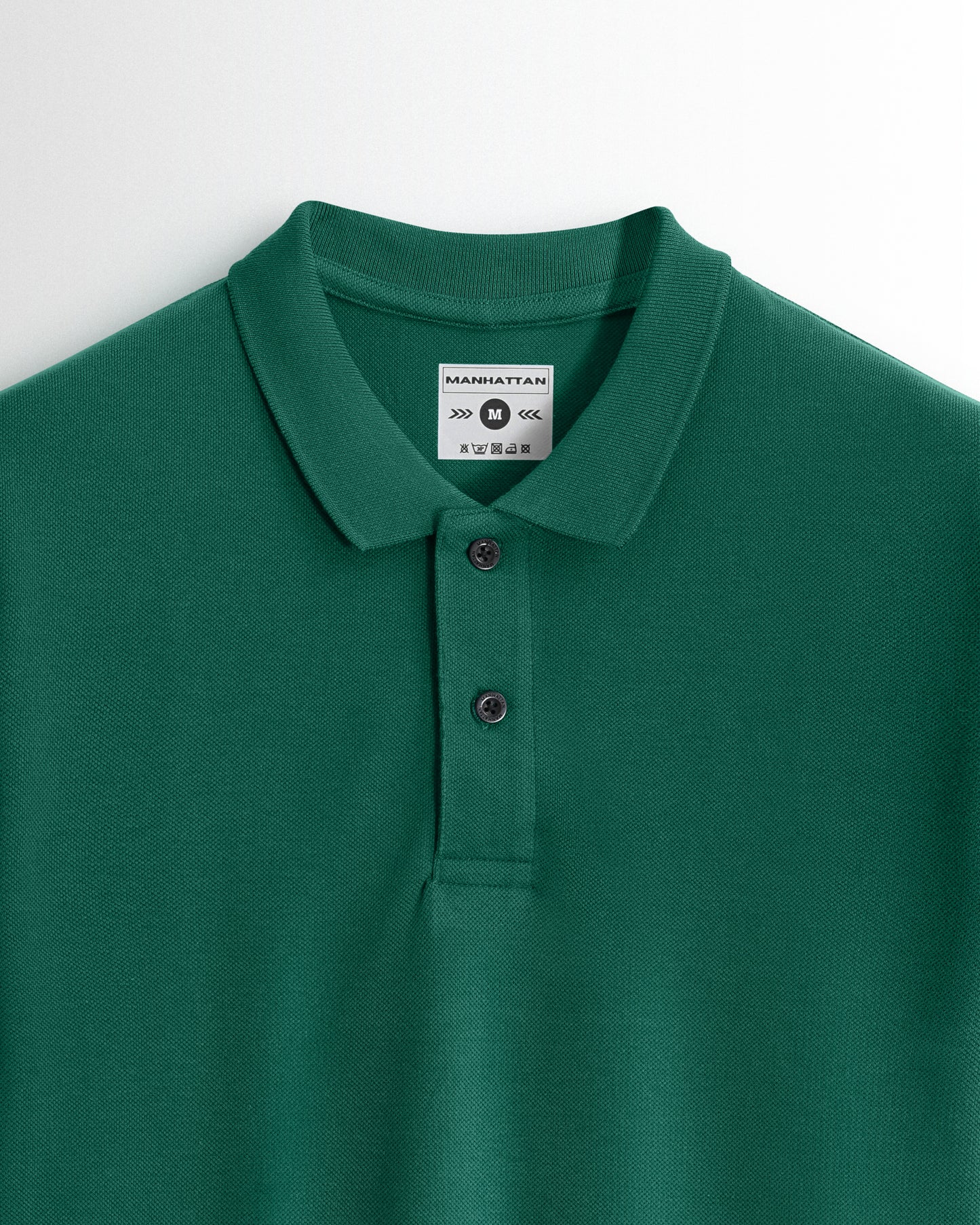 Pure Cotton Polo Plain T Shirts (Forest Green) Without Pocket
