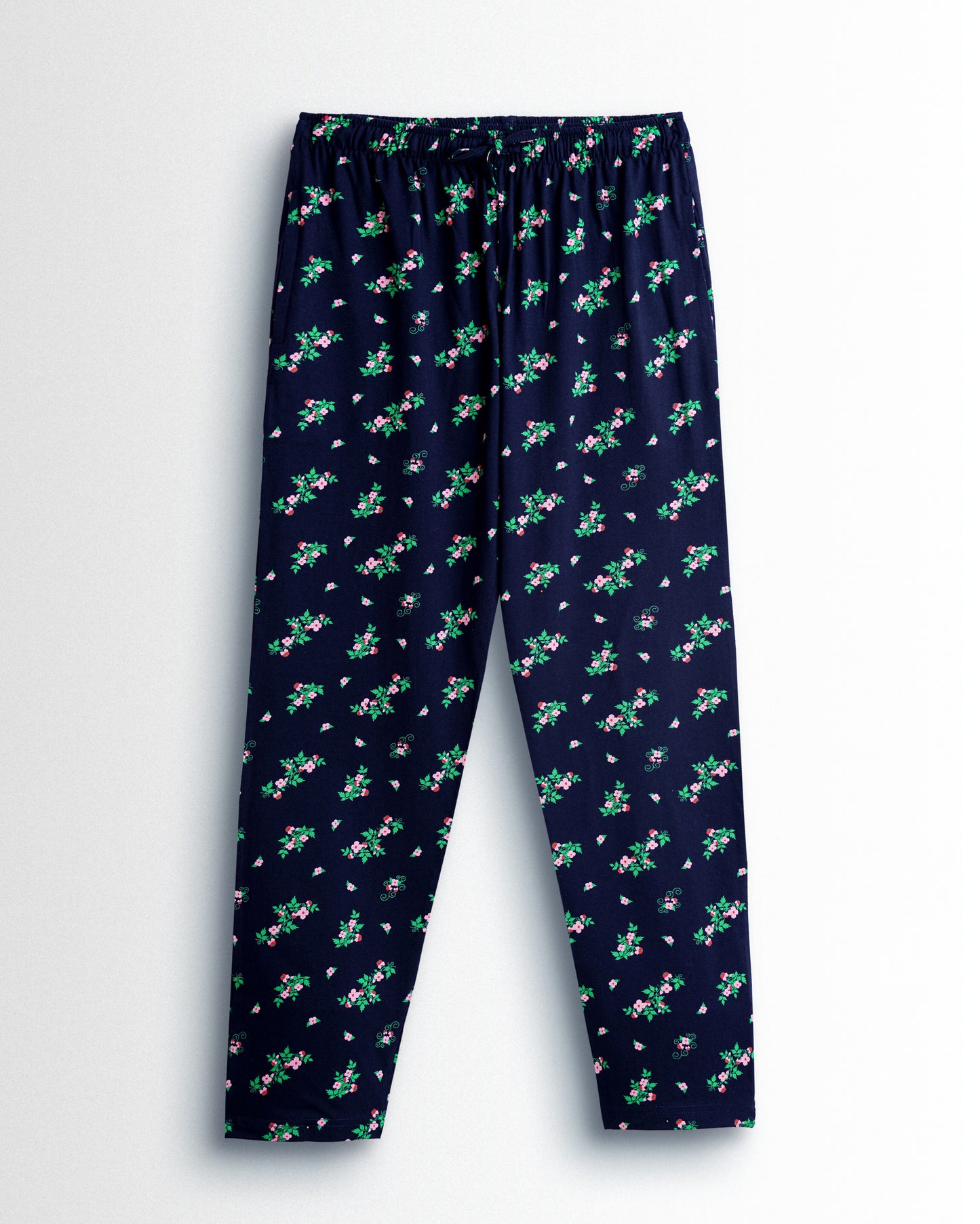 Women's Co ord set Navy Green Flower