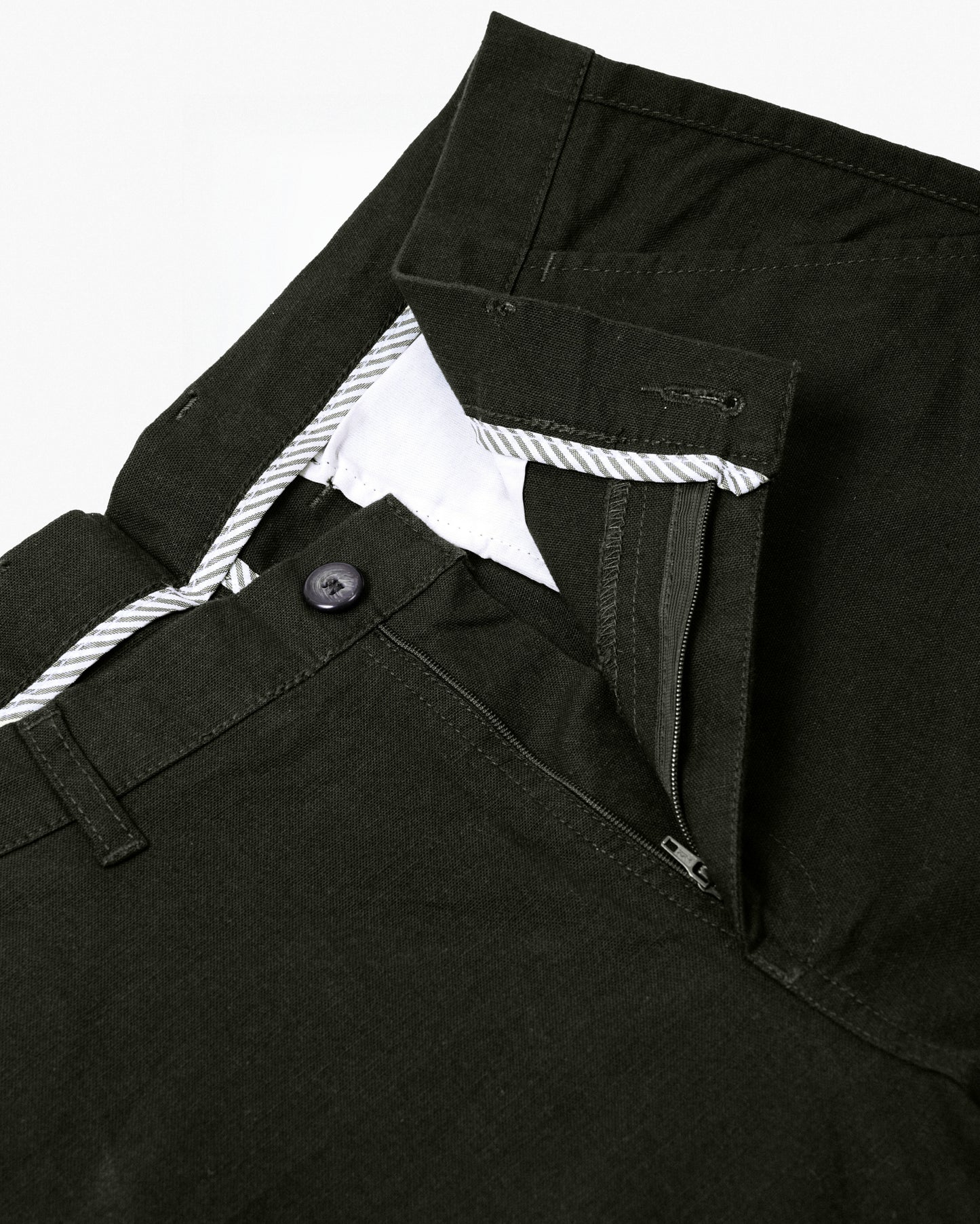 Cotton Casual Pants Green Linen