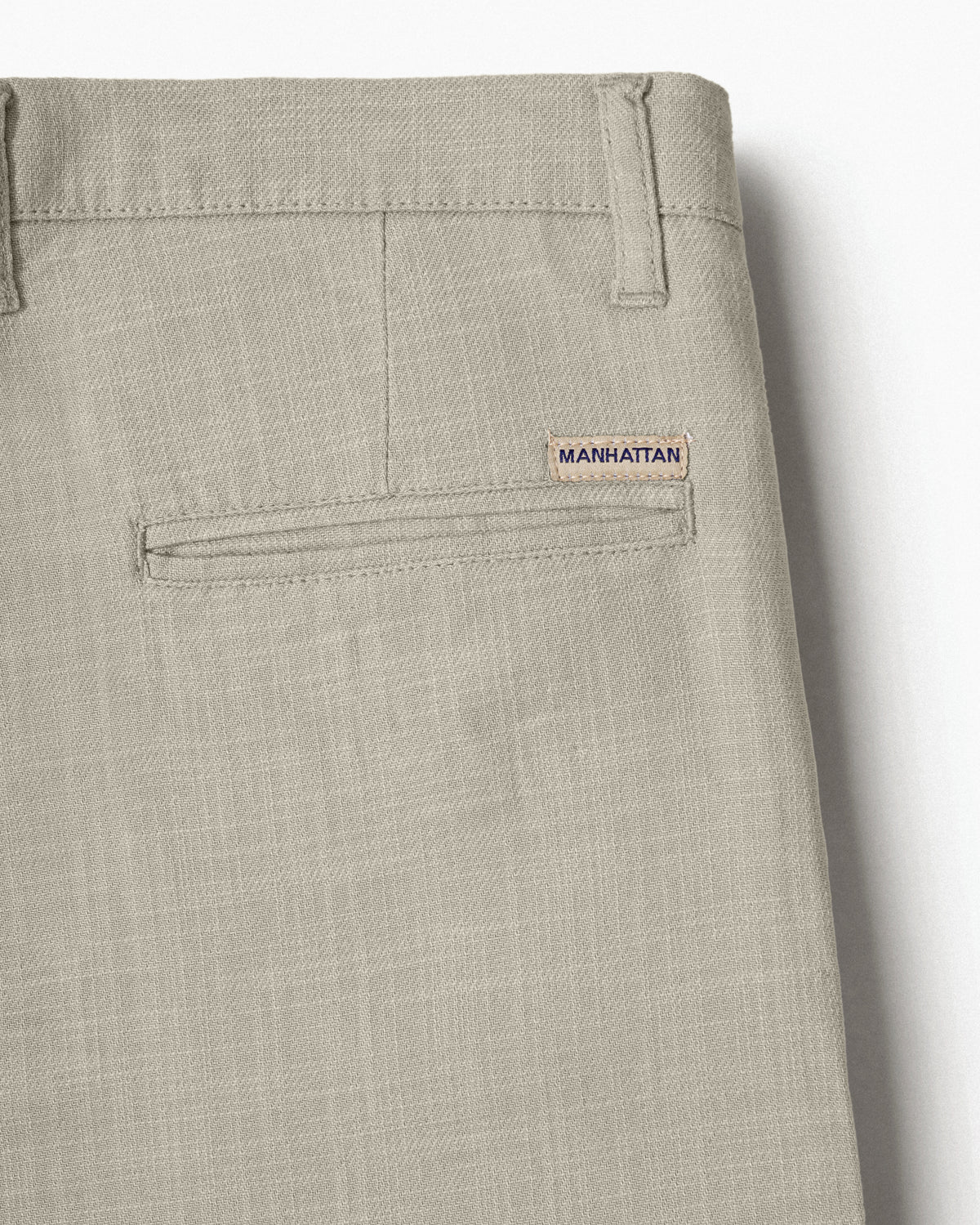 Cotton Casual Pants Beige Linen