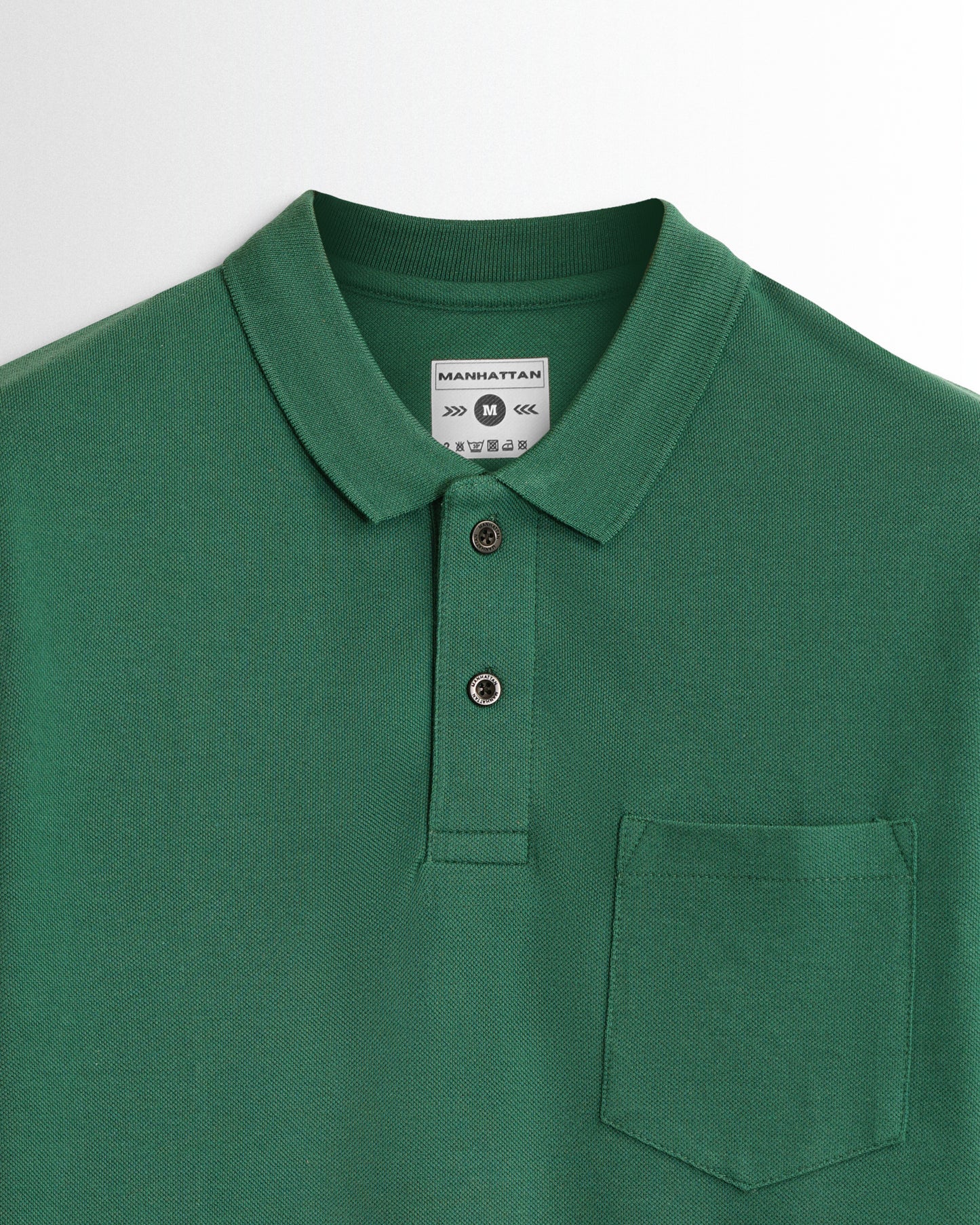 Pure Cotton Polo Pocket T Shirts (Forest Green)