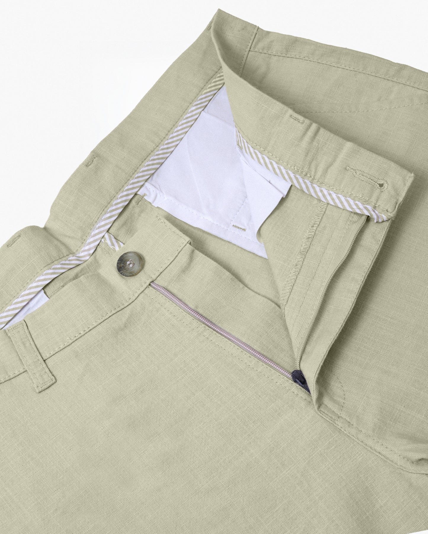 Cotton Casual Pants Light Pista Linen