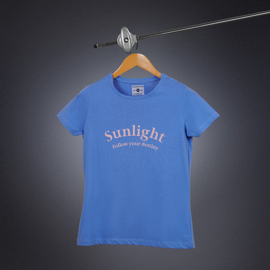 Womens Round Neck Regular Fit Dark Blue T Shirts