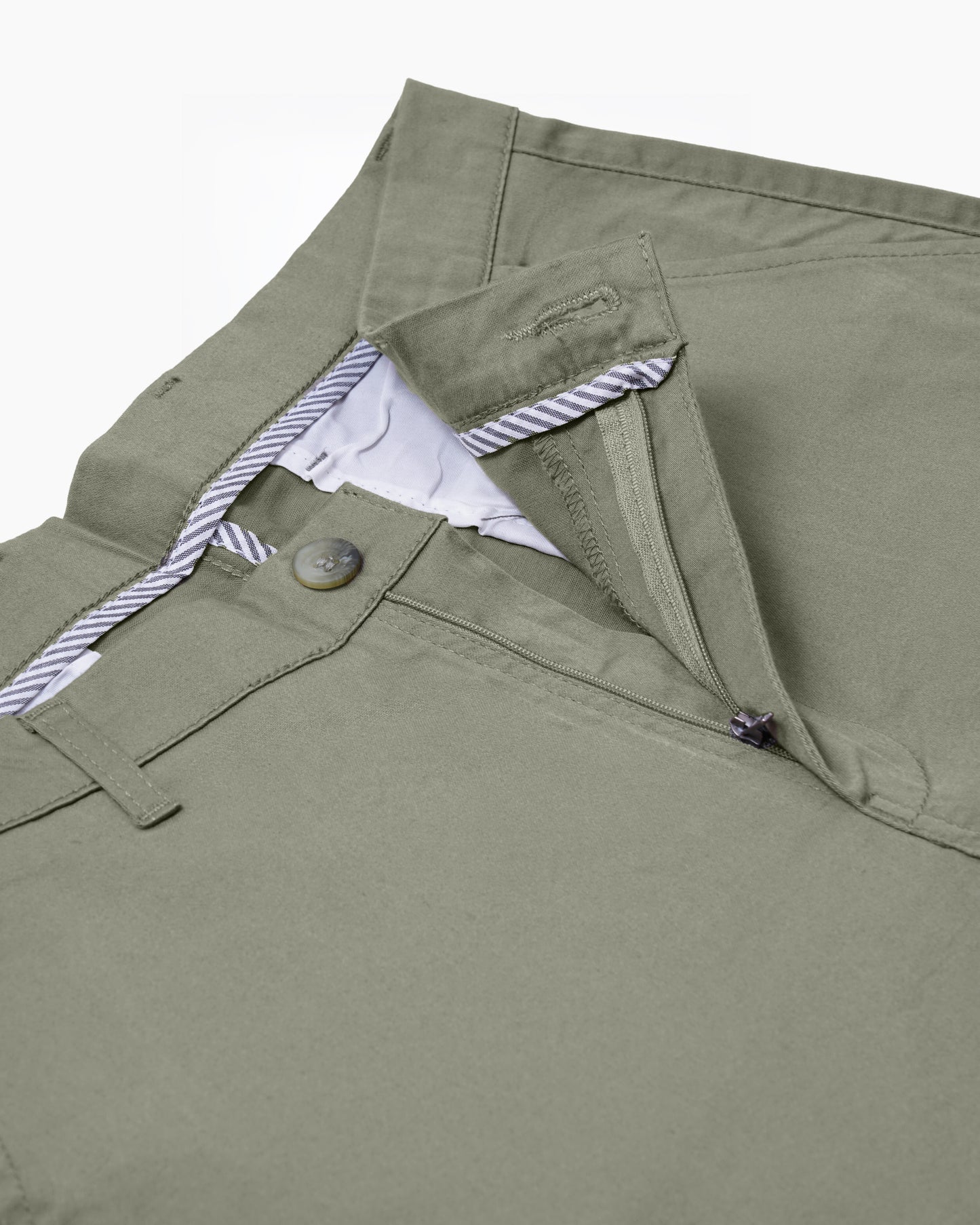 Cotton Casual Pants Light Green - S