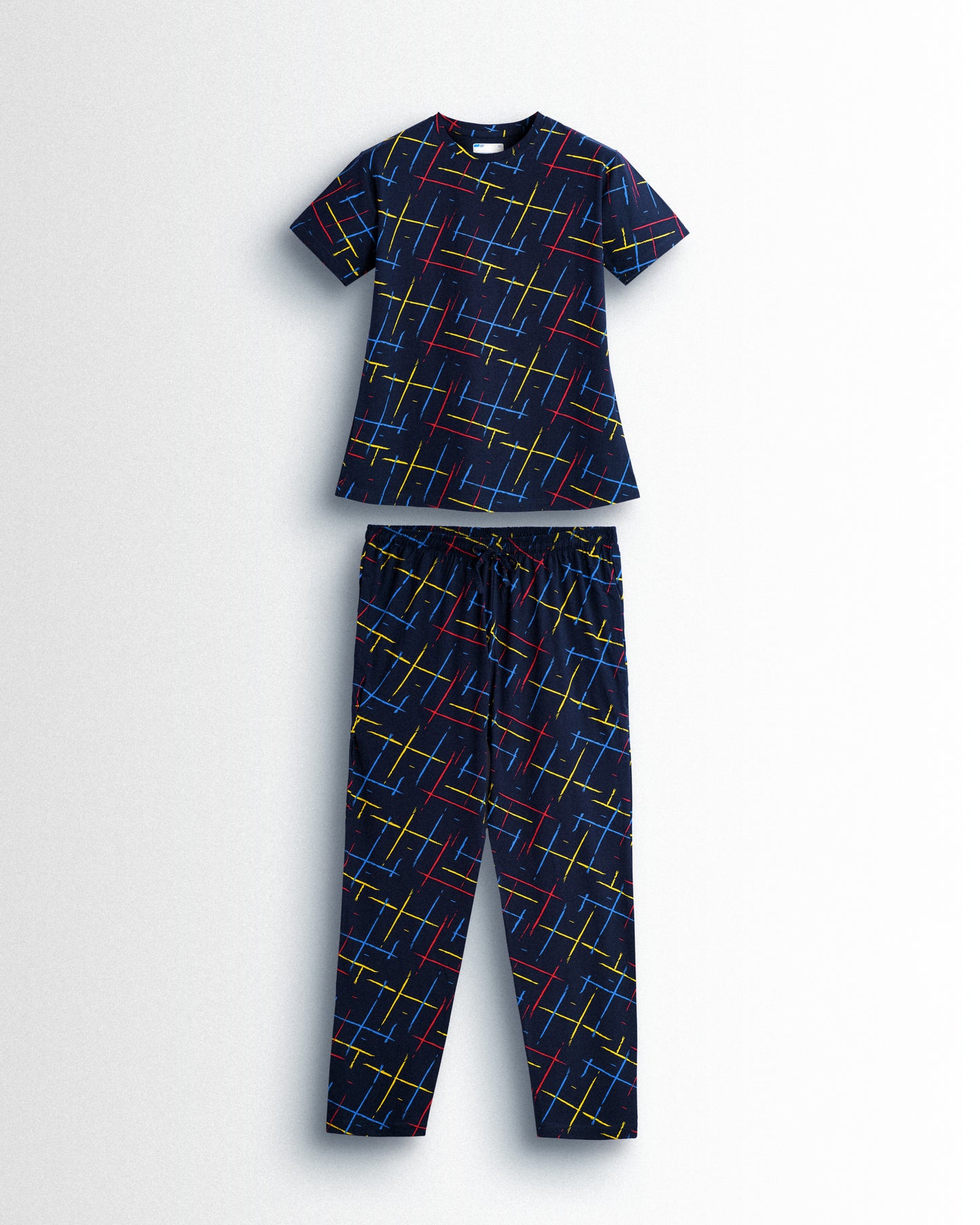 Women's Co ord set Navy (Lines)