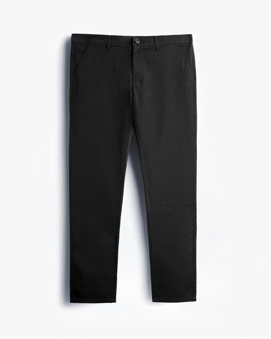 Cotton Casual Pants Black - S